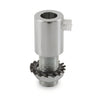 Zylindrische Metall-Zugentlastung M10x1, Mutter und Scheibe — Chrom