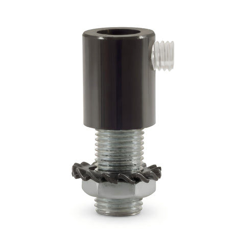 Zylindrische Metall-Zugentlastung M10x1, Mutter und Scheibe — Schwarze Perle