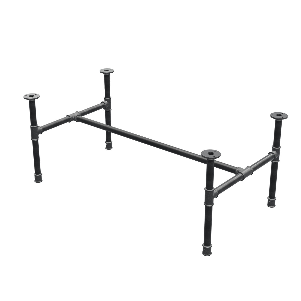 Couchtisch-Gestell aus Gusseisen, H-Form, 101 × 55 cm, Höhe 42 cm, Dreiviertelansicht