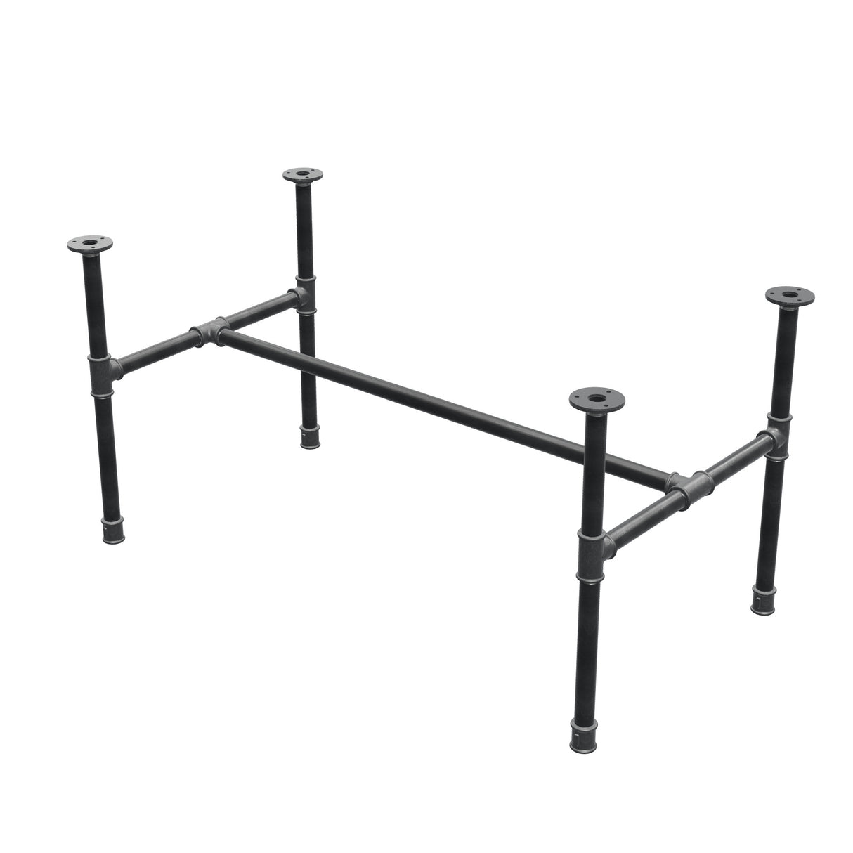 Couchtisch-Gestell aus Gusseisen, H-Form, 101 × 55 cm, Höhe 52 cm, Dreiviertelansicht