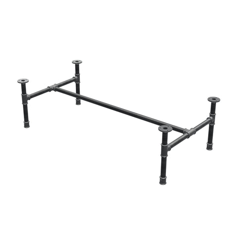 Couchtisch-Gestell aus Gusseisen, H-Form, 111 × 55 cm, Höhe 32 cm, Dreiviertelansicht