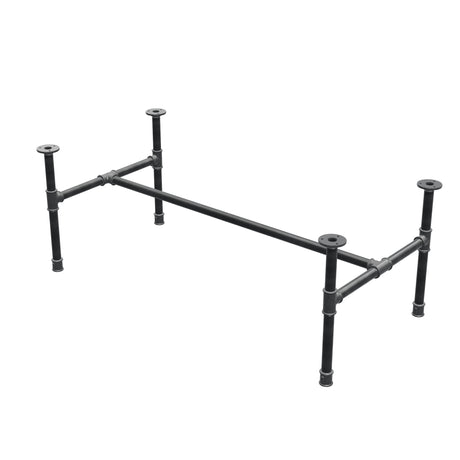 Couchtisch-Gestell aus Gusseisen, H-Form, 111 × 55 cm, Höhe 42 cm, Dreiviertelansicht