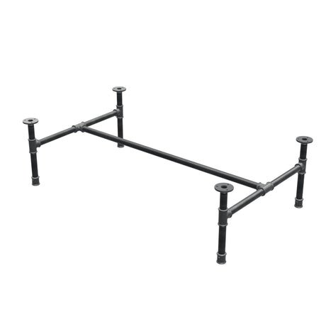 Couchtisch-Gestell aus Gusseisen, H-Form, 111 × 65 cm, Höhe 32 cm, Dreiviertelansicht