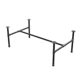Couchtisch-Gestell aus Gusseisen, H-Form, 111 × 65 cm, Höhe 42 cm, Dreiviertelansicht