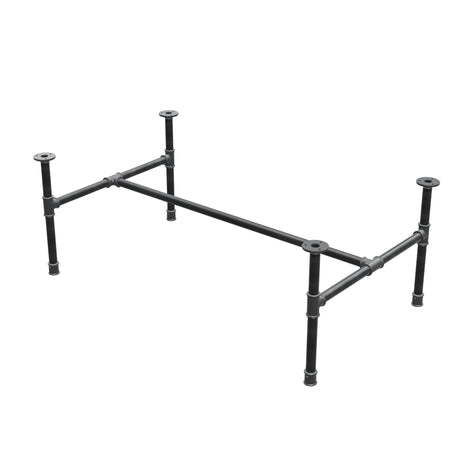 Couchtisch-Gestell aus Gusseisen, H-Form, 111 × 65 cm, Höhe 42 cm, Dreiviertelansicht