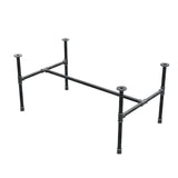 Couchtisch-Gestell aus Gusseisen, H-Form, 111 × 65 cm, Höhe 52 cm, Dreiviertelansicht