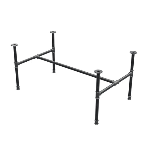 Couchtisch-Gestell aus Gusseisen, H-Form, 111 × 65 cm, Höhe 52 cm, Dreiviertelansicht