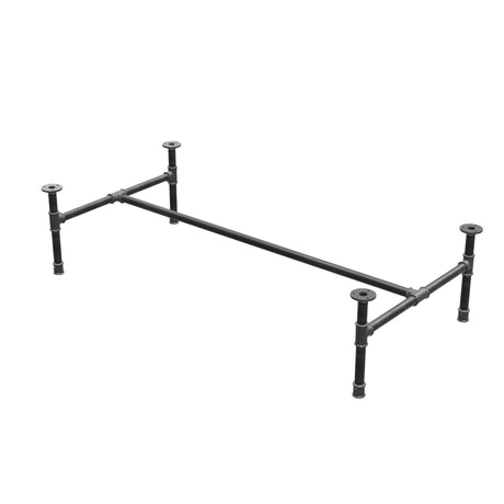 Couchtisch-Gestell aus Gusseisen, H-Form, 131 × 65 cm, Höhe 32 cm, Dreiviertelansicht