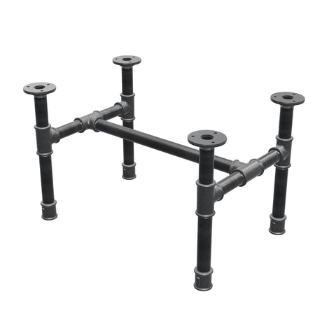 Couchtisch-Gestell aus Gusseisen, H-Form, 51 × 35 cm, Höhe 32 cm, Dreiviertelansicht