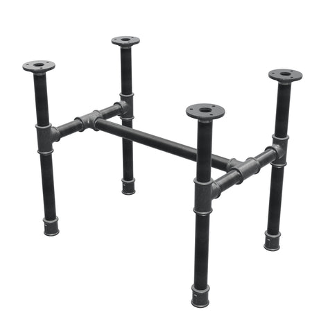 Couchtisch-Gestell aus Gusseisen, H-Form, 51 × 35 cm, Höhe 42 cm, Dreiviertelansicht