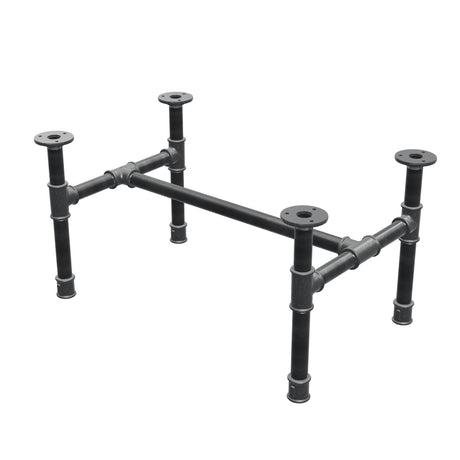 Couchtisch-Gestell aus Gusseisen, H-Form, 61 × 39 cm, Höhe 32 cm, Dreiviertelansicht