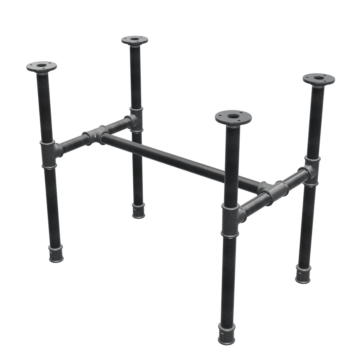 Couchtisch-Gestell aus Gusseisen, H-Form, 61 × 39 cm, Höhe 52 cm, Dreiviertelansicht