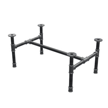 Couchtisch-Gestell aus Gusseisen, H-Form, 71 × 45 cm, Höhe 32 cm, Dreiviertelansicht