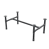 Couchtisch-Gestell aus Gusseisen, H-Form, 81 × 45 cm, Höhe 32 cm, Dreiviertelansicht