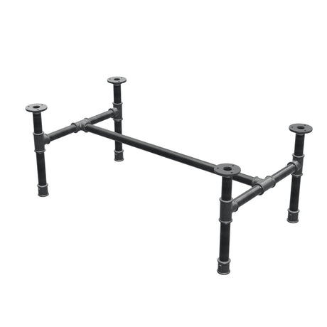 Couchtisch-Gestell aus Gusseisen, H-Form, 81 × 45 cm, Höhe 32 cm, Dreiviertelansicht