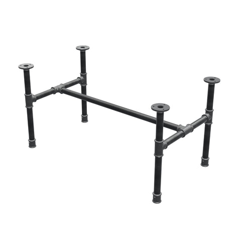 Couchtisch-Gestell aus Gusseisen, H-Form, 81 × 45 cm, Höhe 42 cm, Dreiviertelansicht