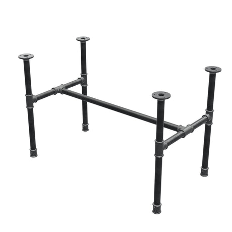 Couchtisch-Gestell aus Gusseisen, H-Form, 81 × 45 cm, Höhe 52 cm, Dreiviertelansicht