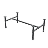 Couchtisch-Gestell aus Gusseisen, H-Form, 91 × 51 cm, Höhe 32 cm, Dreiviertelansicht