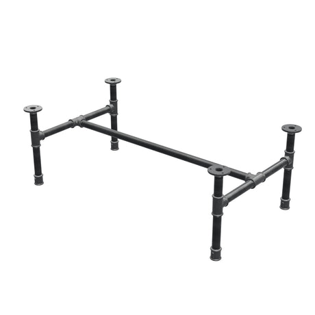 Couchtisch-Gestell aus Gusseisen, H-Form, 91 × 51 cm, Höhe 32 cm, Dreiviertelansicht