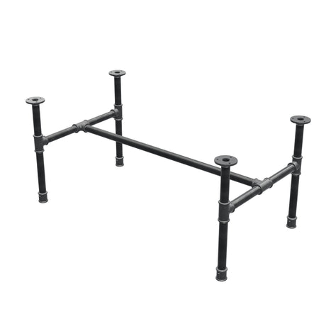 Couchtisch-Gestell aus Gusseisen, H-Form, 91 × 51 cm, Höhe 42 cm, Dreiviertelansicht