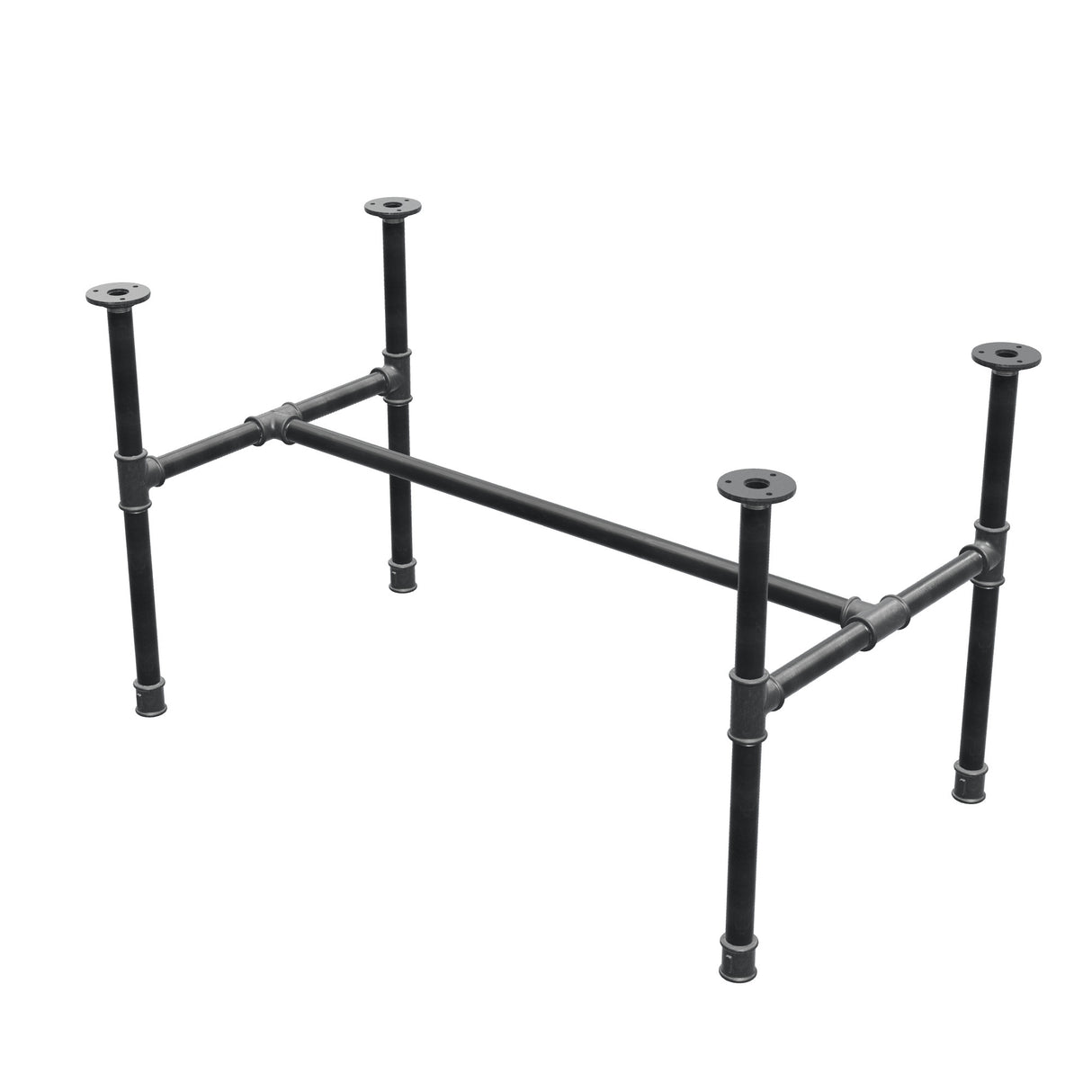 Couchtisch-Gestell aus Gusseisen, H-Form, 91 × 51 cm, Höhe 52 cm, Dreiviertelansicht