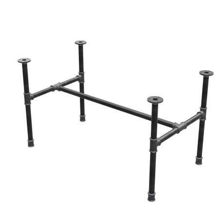 Couchtisch-Gestell aus Gusseisen, H-Form, 91 × 51 cm, Höhe 52 cm, Dreiviertelansicht