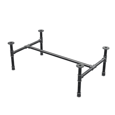 Couchtisch-Gestell aus Gusseisen, H-Form, 91 × 55 cm, Höhe 32 cm, Dreiviertelansicht