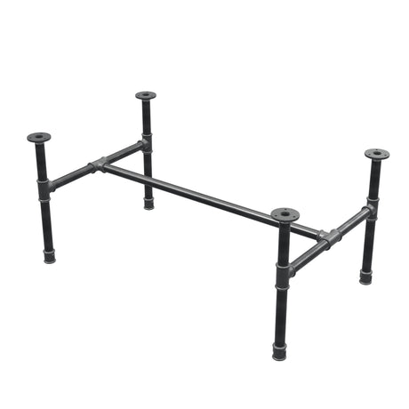 Couchtisch-Gestell aus Gusseisen, H-Form, 91 × 55 cm, Höhe 42 cm, Dreiviertelansicht