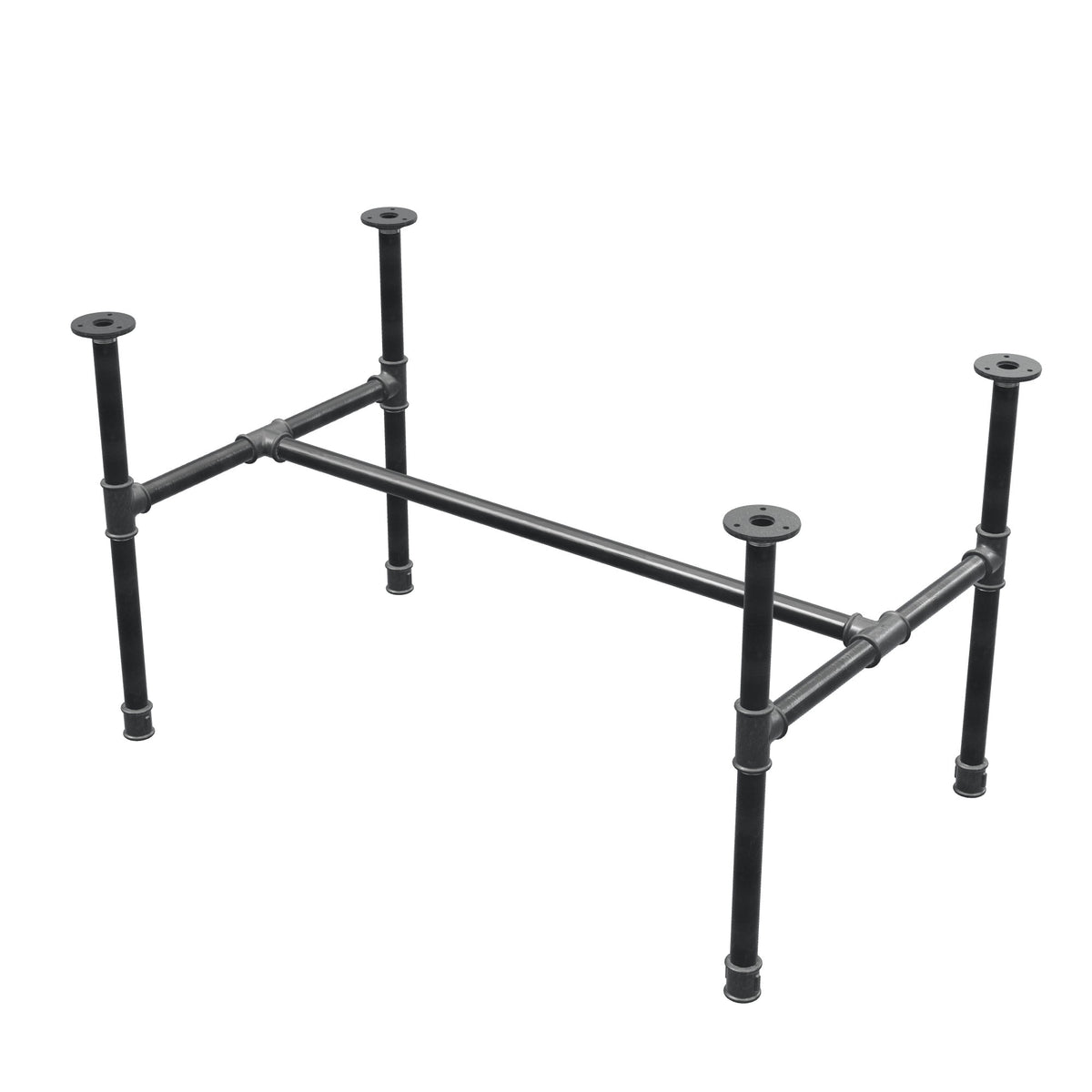 Couchtisch-Gestell aus Gusseisen, H-Form, 91 × 55 cm, Höhe 52 cm, Dreiviertelansicht
