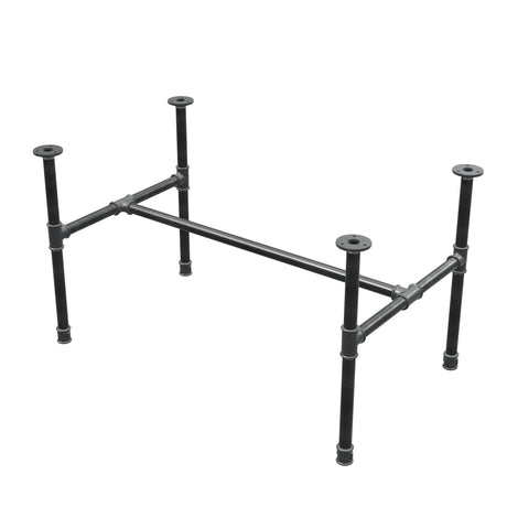 Couchtisch-Gestell aus Gusseisen, H-Form, 91 × 55 cm, Höhe 52 cm, Dreiviertelansicht