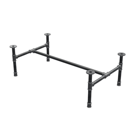 Couchtisch-Gestell aus Gusseisen, H-Form, 96 × 55 cm, Höhe 32 cm, Dreiviertelansicht