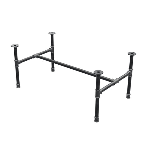 Couchtisch-Gestell aus Gusseisen, H-Form, 96 × 55 cm, Höhe 42 cm, Dreiviertelansicht