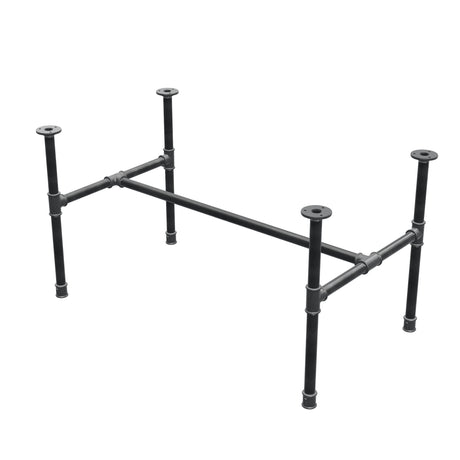 Couchtisch-Gestell aus Gusseisen, H-Form, 96 × 55 cm, Höhe 52 cm, Dreiviertelansicht