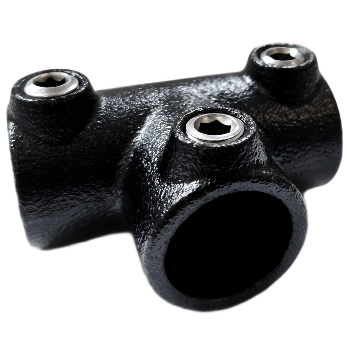 raccord à visser noir structure tubulaire