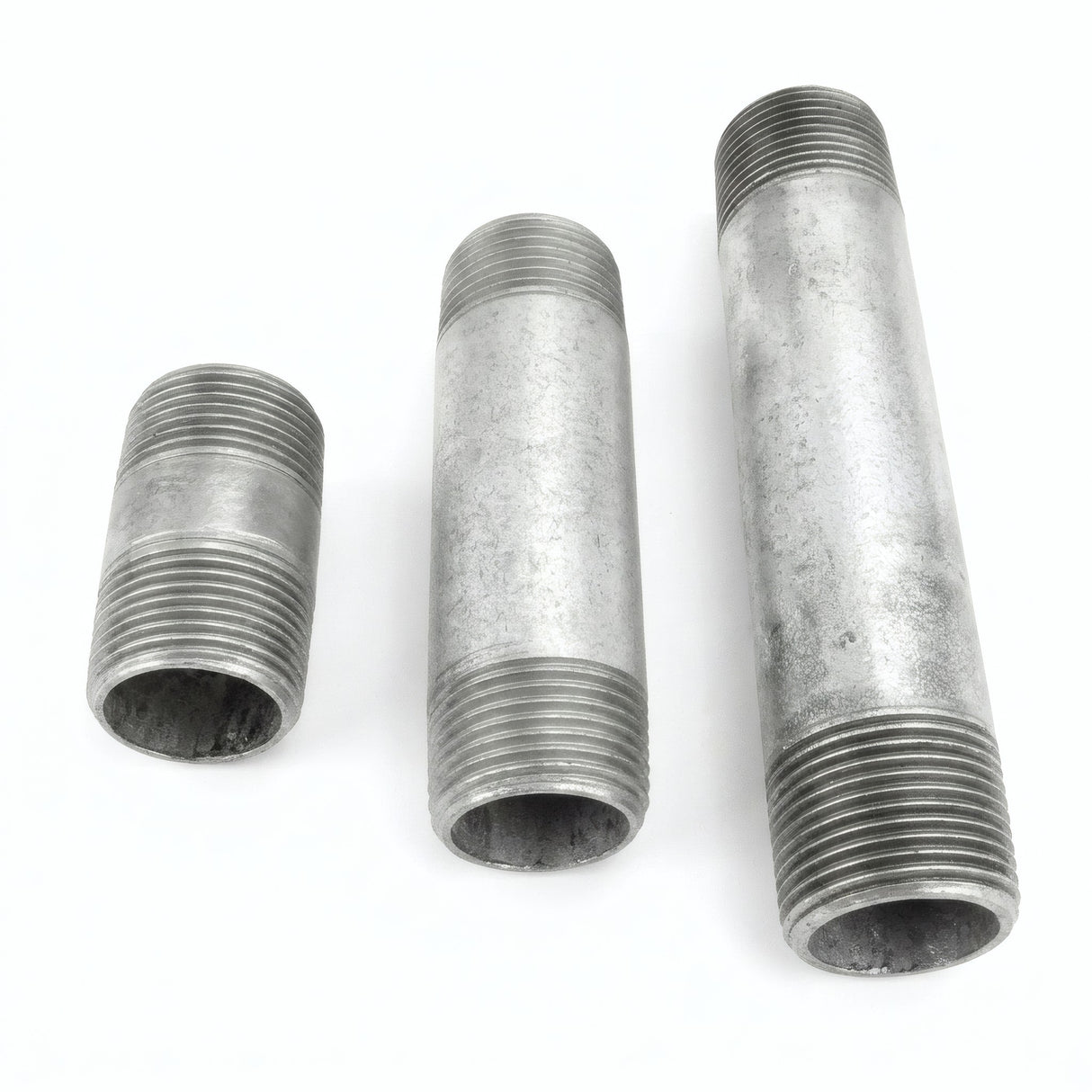 Tube 1'' - 26x34mm acier galvanisé - fileté - photo produit fond blanc 3