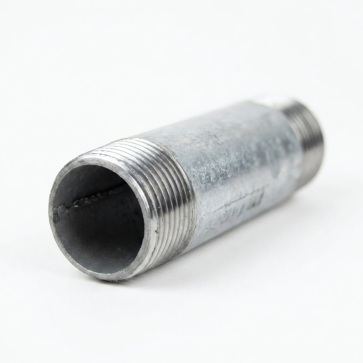 Tube 1'' sur-mesure - 26x34mm acier galvanisé - fileté - photo produit fond blanc 3