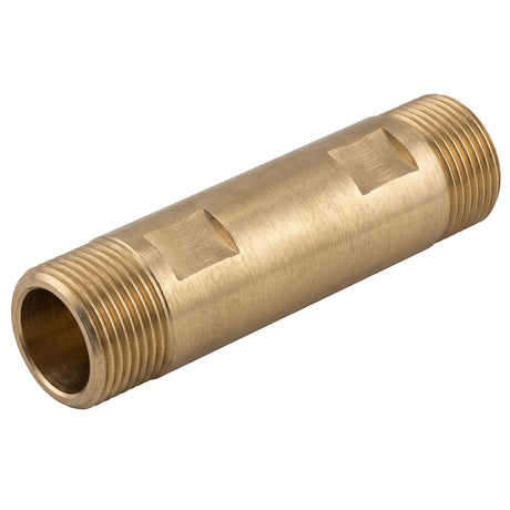 Männliches-männliches Anschlussrohr für Wasserzähler aus CW617N Messing BSP - isometrische Ansicht 3/4