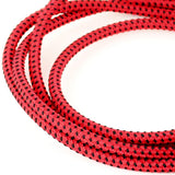 Rotes und schwarzes Textilkabel – zweifarbiges Textilkabel für Industrielampe