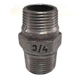 Nippel Rechts/Links MM Gusseisen schwarz Gewinde 3/4" Ø27 auf Gewinden
