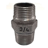 Nippel Rechts/Links MM Gusseisen schwarz Gewinde 3/4" Ø27 auf Gewinden