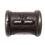 Muffe Rechts/Links FF Gusseisen schwarz Gewinde 1/2" Ø21 auf Gewinden