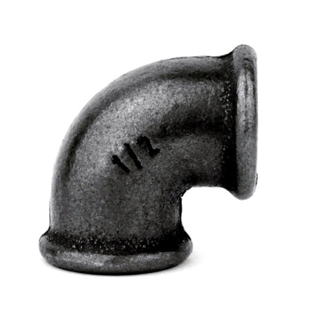 Fitting winkel aus schwarzem Gusseisen für Sanitärinstallationen