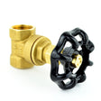 1/2'' Ventil mit schwarzem Handrad